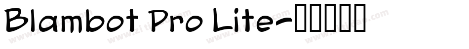 Blambot Pro Lite字体转换